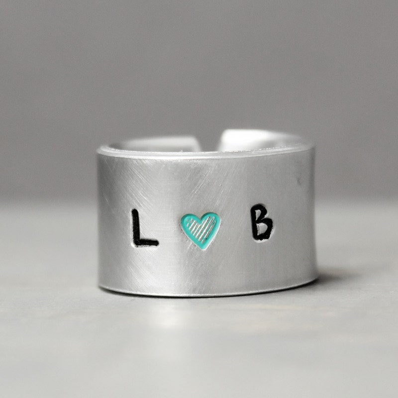Custom Initial Ring - Etsy