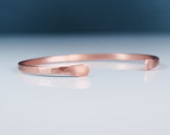 Hammered Copper Cuff Bracelet - Hammered Copper Bracelet - Mindfulness Gift