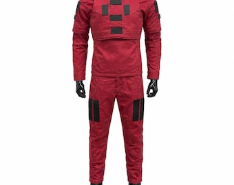 Crimson Imperial Trooper Cosplay Costume | Red Tactical Sci-Fi Uniform Set | Custom Armor Outfit