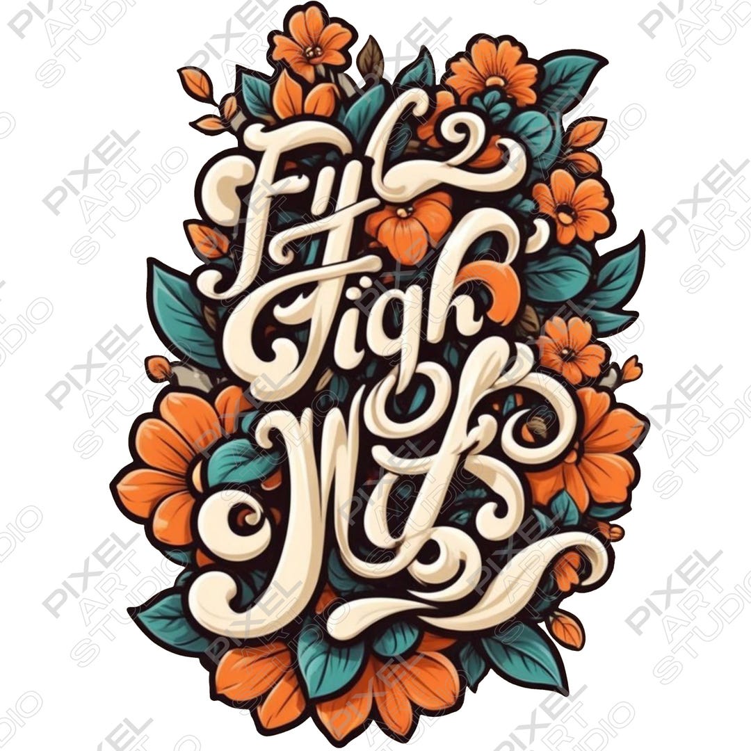 Fly High Retro Groovy Typography Design - Vintage 70s Style Bold ...