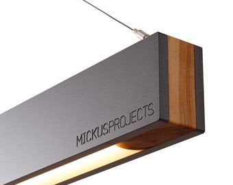 Linear LED Light | Modern Chandelier | Open Beam Pendant | CNC Milled Design