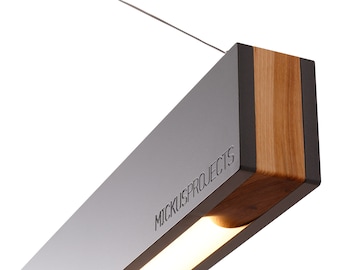 Dimmable LED Light | Modern Chandelier | Open Beam Pendant  | CNC Milled Design