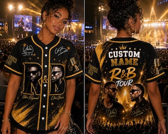 Usher Chris Brown R&B Tour 2026 Crop Jersey, Personalized Concert Shirt
