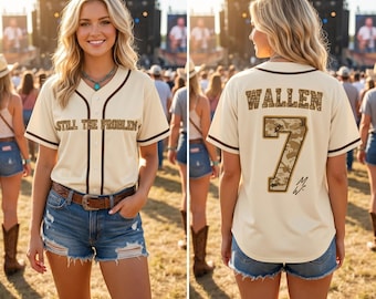 Custom Wallen Baseball Jersey, Personalized Name & Number, Country Music Fan Outfit