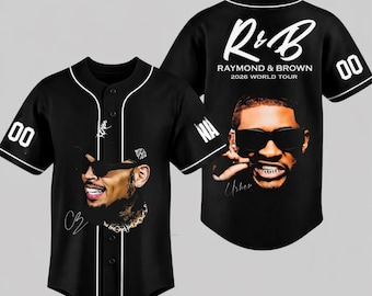 Usher and Chris Brown R&B Tour 2026 Baseball Jersey, Personalized Name and Number Jersey, Team Breezy Jersey, Team Usher Gift