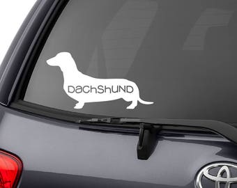 Dachshund Decal, Dachshund Car Decal, Doxie Decal, Doxie Car Decal, Smooth Dachshund, Dachshund Silhouette, Dachshund Gift, Laptop Sticker