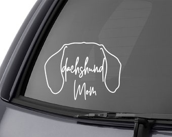 Doxie Mom, Doxie Decal, Dachshund Mom, Dachshund Decal, Car Decal, Dachshund Gift, Doxie Gift, Bumper Sticker, Tumbler Sticker, Dog Mom Gift