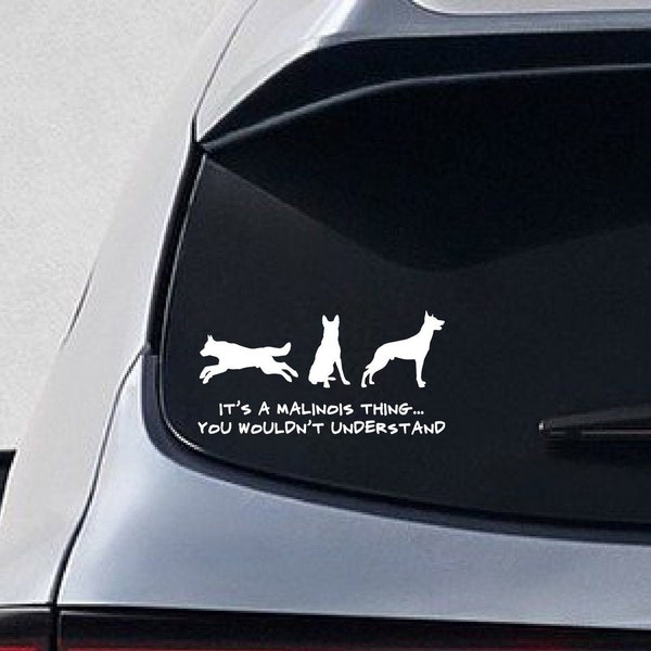 Belgian Malinois, Belgian Malinois Decal, Belgian Malinois Gift, Bumper Sticker, Dog Bumper Sticker, Dog Decal, Dog Breed Decal, Pet Lover