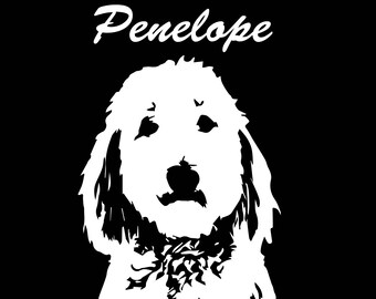 Doodle Decal, Doodle Car Decal, Golden Doodle Decal, Goldendoodle Decal, Doodle Stickers, Golden Doodle Sticker, Golden Doodle, Goldendoodle