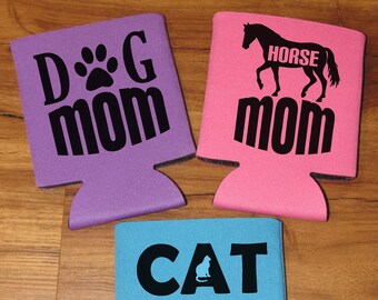 Beer Gifts for Women, Dog and Beer, Dog Gifts for Women, Cat Mom Gifts, Horse Gift for Women, Beer Can Cooler, Can Huggers, Can Coolers