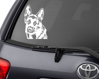 German Shepherd Decal, Cerman Shepherd Car Decal, German Shepherd Decal Car, GSD, GSD mom, GSD Sticker, Personalized Dog Decal, Dog Sticker