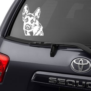German Shepherd Decal, Cerman Shepherd Car Decal, German Shepherd Decal Car, GSD, GSD mom, GSD Sticker, Personalized Dog Decal, Dog Sticker