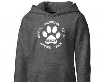 Dog Rescue Gifts, Dog Rescue Hoodie, Rescue Mom, Animal Rescue Shirt, Animal Rescuer, Animal Shelter Shirt, Dog Lover Gifts, Cat Lover Gifts