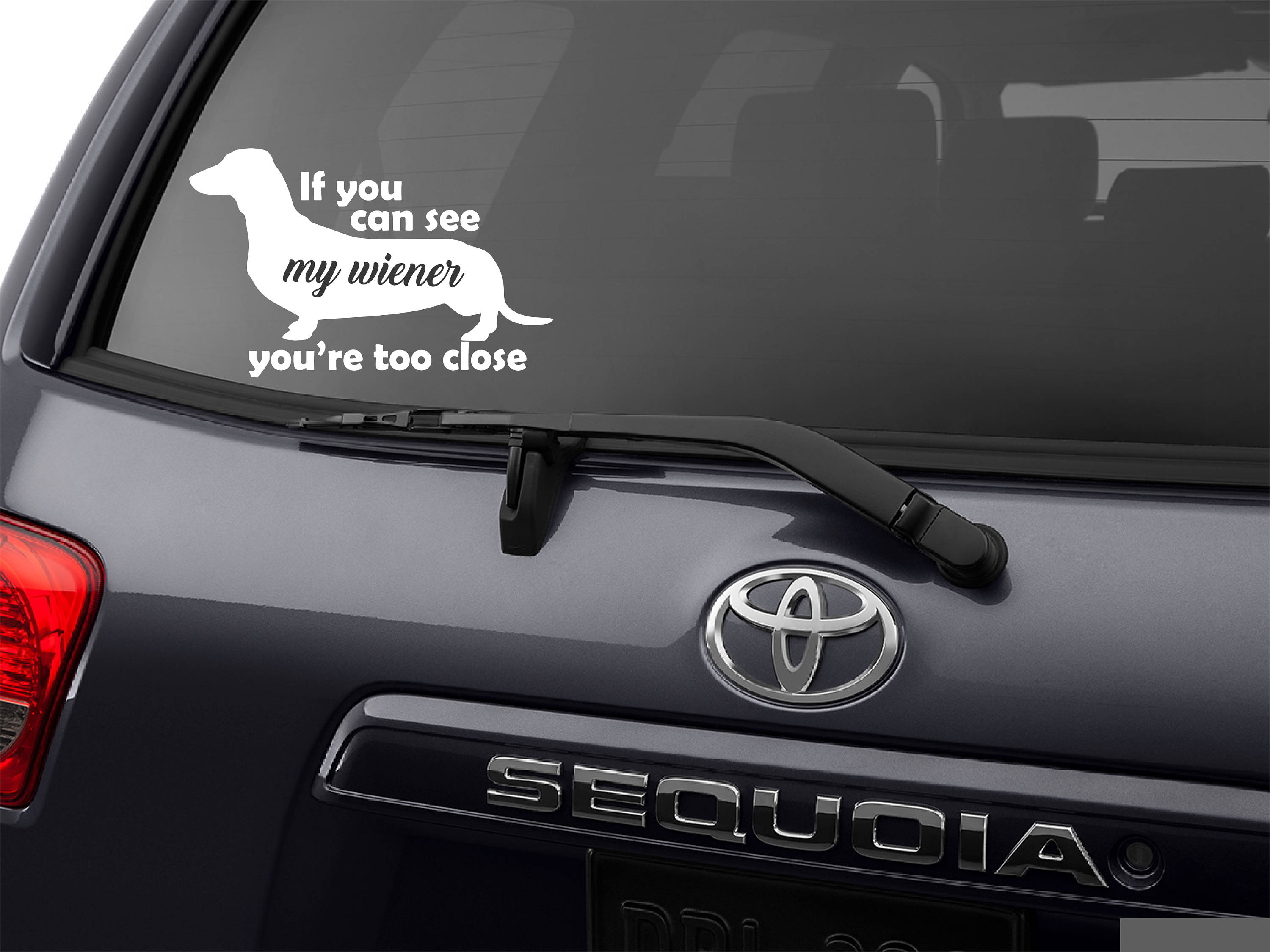 Sausage dog car sticker Clearance