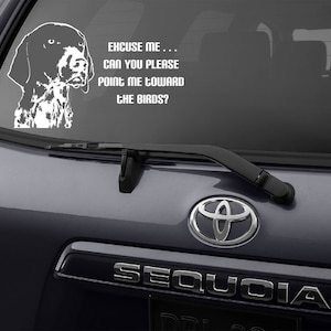 German Shorthair Decal, German Shorthair sticker, GSP decal, GSP hunting decal, Pointer Decal, Shorthair Bumper Sticker, GSP Sticker