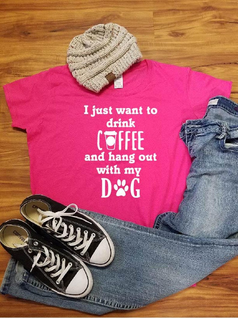 Coffee and Dogs Shirt, Coffee and Dogs, Coffee and Dog Shirt, Dog and Coffee Shirt, Dog Shirt, Coffee Shirt, Coffee Lover Shirt, Dog Lover image 3