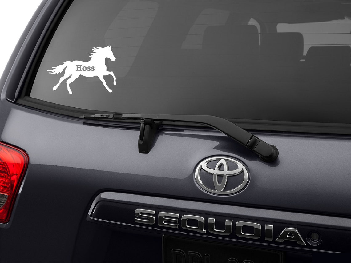 Horse Decal Horse Decal Car Horse Decal With Name Etsy
