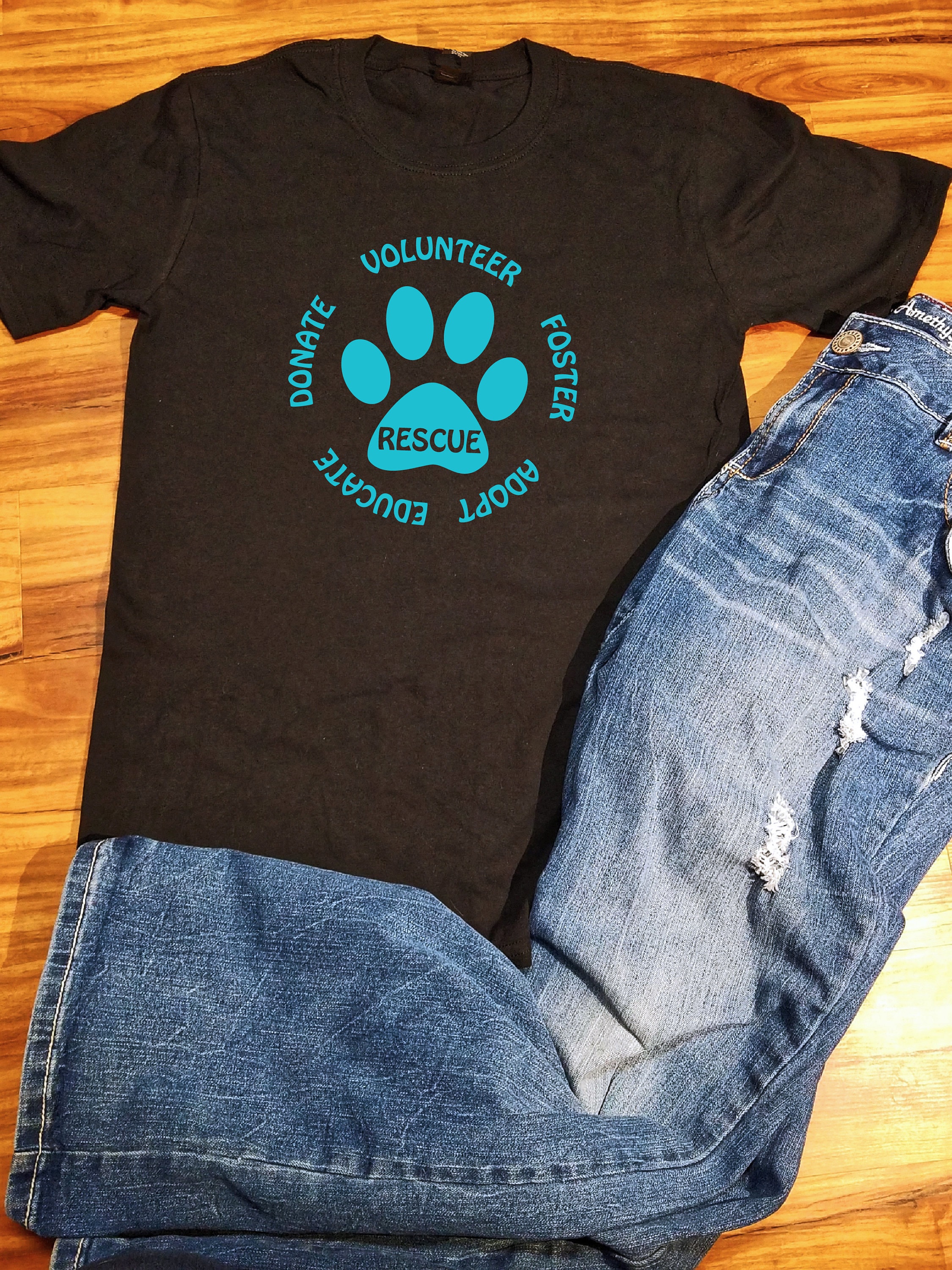 Foster Educate Adopt A Dog T-Shirt - Rescue And Shelter Tee Foster Educate Adopt A Dog T-Shirt - Rescue And Shelter Tee