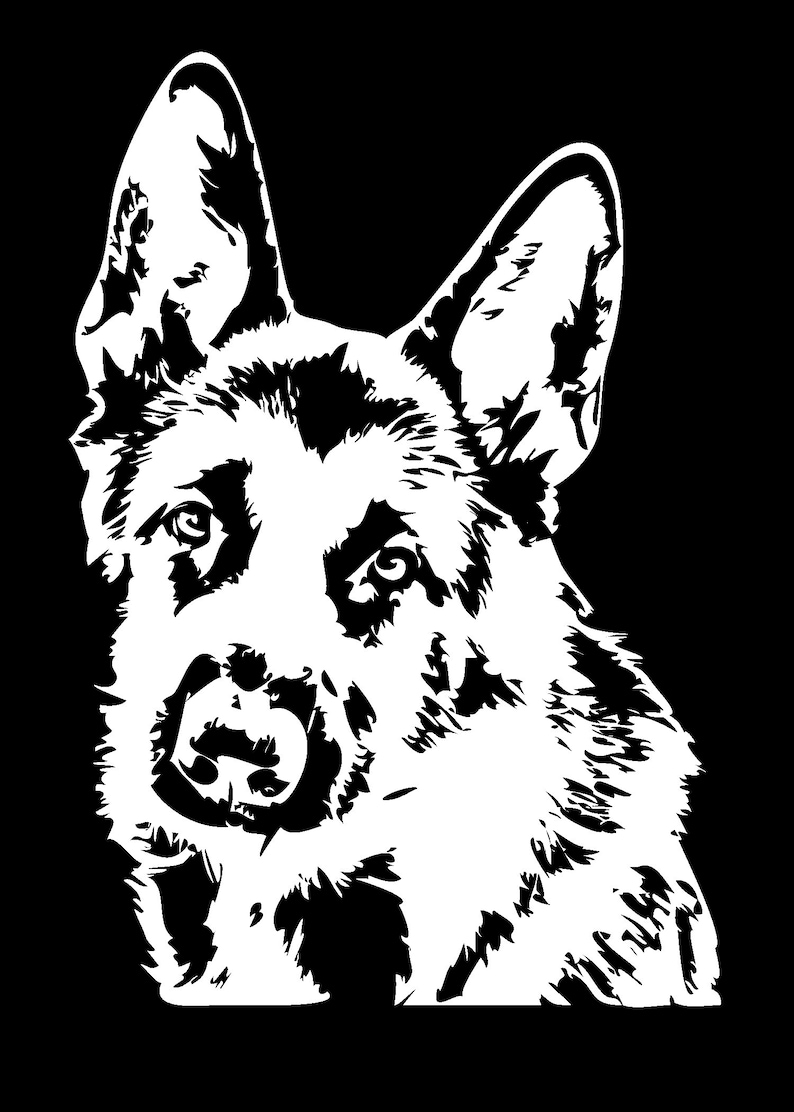 German Shepherd Decal Cerman Shepherd Car Decal German Etsy