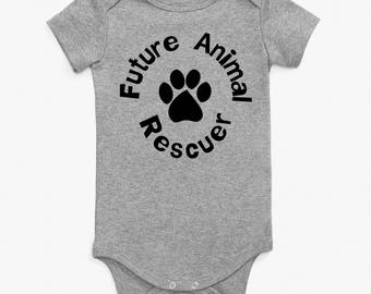 Dog Rescue Baby, Pet Rescue Baby, Future Animal Rescuer, Rescue Baby Clothes, Pet Rescue Romper, Dog Baby Clothes, Animal Rescue Baby