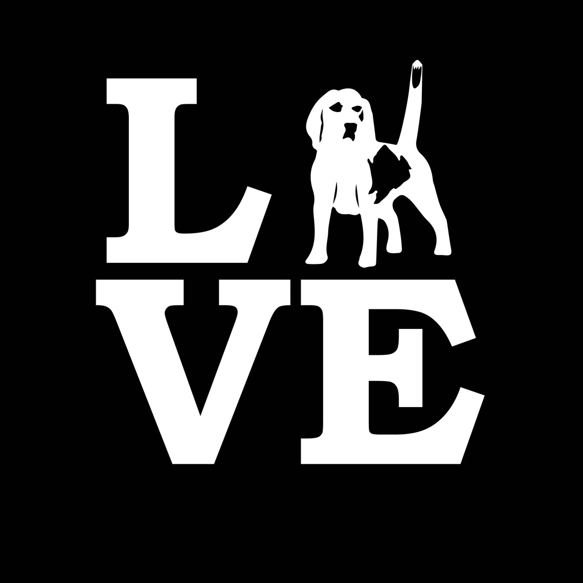 Autocollant "I Heart My Beagle" - Vinyle Imperméable 165x95 Mm Pour Voiture, Laptop