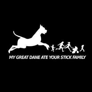 Great Dane Sticker, Great Dane Decal, Great Dane Gift, Dog Breed Decals, Stick Family Decal, Dog Bumper Sticker, Dog Sticker Decal