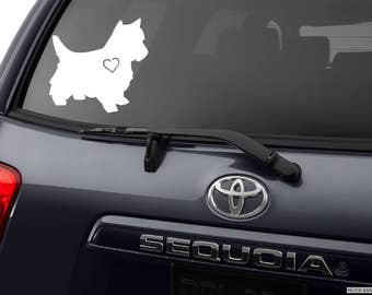 Westie Decal, Scottie Dog Decal, Scottish Terrier, Westhighland White Terrier Silhouette, dog breed car window auto decal bumper sticker