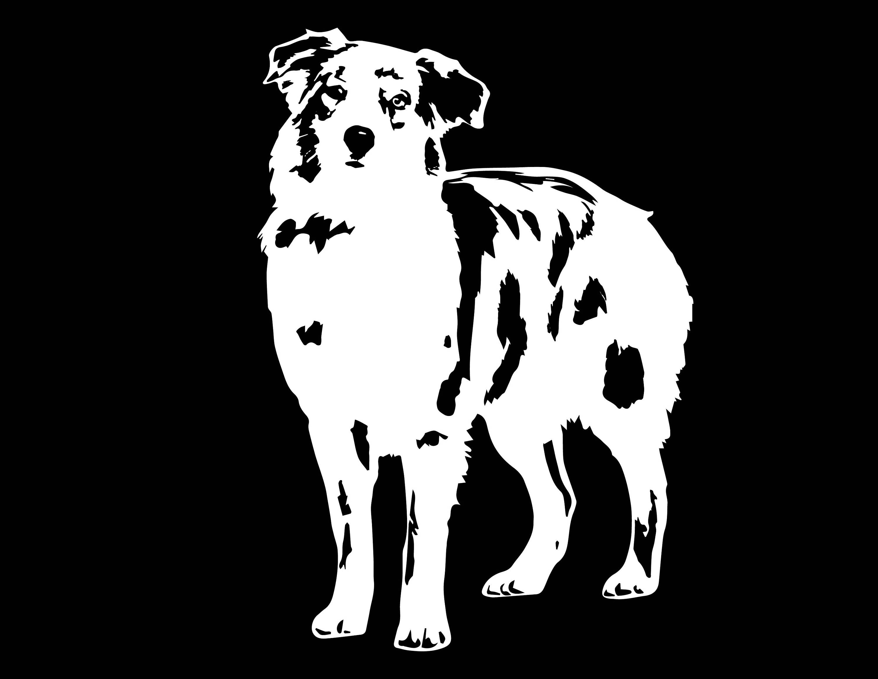 Australian Shepherd Decal Australian Shepherd Car Decal Etsy