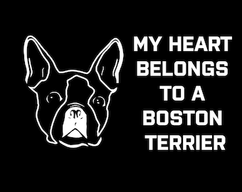 Boston Terrier, Boston terrier Gifts, Boston Terrier decal, Dog Breed decal, dog mom gift, Dog Car Decal, vinyl decals, bumper sticker