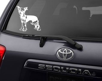 Chinese Crested, Chinese Crested Dog, Chinese Crested art, Crestie, Dog Breed Decals, Custom Dog Decals, Vinyl Decal, Bumper Sticker