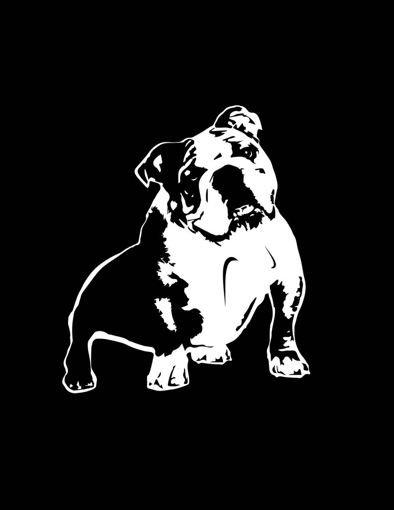 English Bulldog English Bulldog Decal Bulldog Decal English Etsy