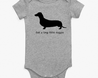 Dachshund Baby Clothes, Dachshund Baby Outfit, Dachshund Baby Gift, Dachshund Baby Clothing, Wiener Dog Baby Gift, Wiener Dog Baby Clothes