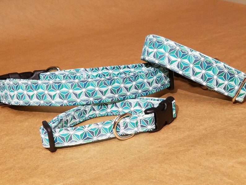Teal Dog Collar Dog Collar Teal Teal Dog Collar and Leash Etsy