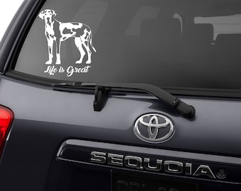 Great Dane Decal, Great Dane Sticker, Harlequin Great Dane Decal, Harlequin Great Dane Sticker, Great Dane Bumper Sticker, Great Dane Gift