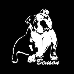 English Bulldog, English Bulldog Decal, Bulldog Decal, English Bulldog Car Decal, English Bulldog Car, English Bulldog Gift, Personalized