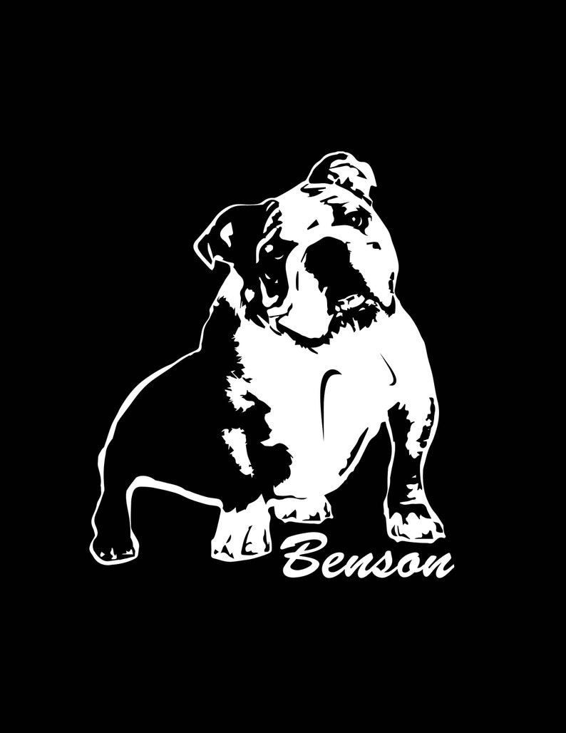 English Bulldog English Bulldog Decal Bulldog Decal English Etsy