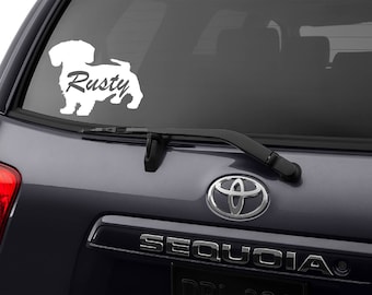 Dachshund Decal for Car, Dachshund Car Decal, Dachshund Decal, Wirehair Dachshund, Personalized Dachshund, Dachshund Gift, Dachshund Sticker