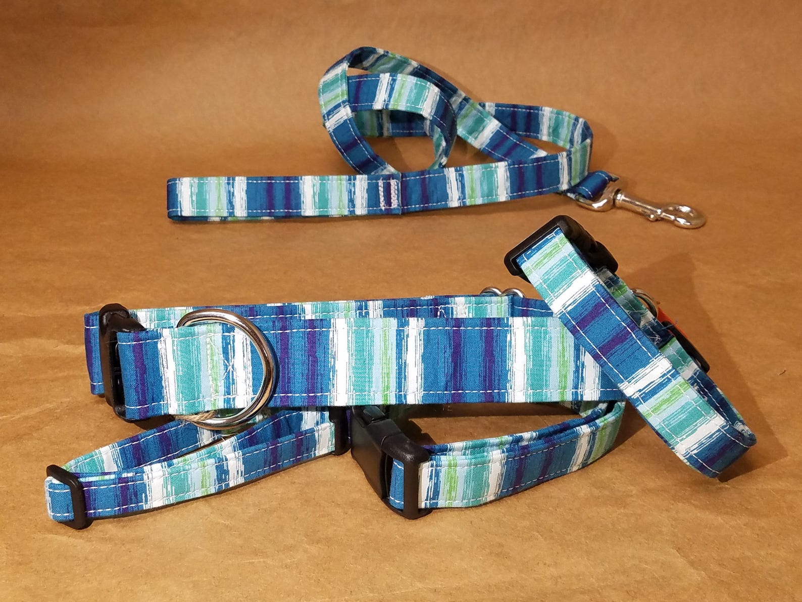 Teal Dog Collar Dog Collar Teal Teal Dog Collar and Leash Etsy