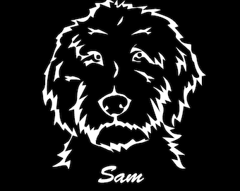 Doodle decal, doodle car decal, doodle mom decal, goldendoodle, labradoodle, sheepadoodle, personalized dog, goldendoodle sticker