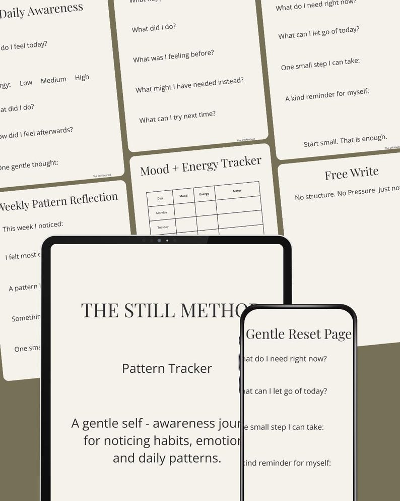 Pattern Tracker Printable | Self Awareness Journal | Habit & Behaviour ...