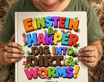 Gepersonaliseerd wetenschapsboek voor kinderen, natuurverhaal met eigen naam, hardcover