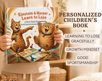 Gepersonaliseerd kinderboek voor kinderen van 4-8 jaar | Groeimindset, goed sportief gedrag, leren om waardig te verliezen