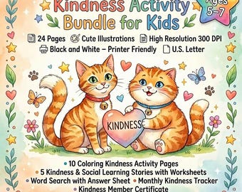 Werkbladen over vriendelijkheid voor kinderen (printbaar) | Activiteiten voor sociale vaardigheden, karaktervorming, kleurplaten, thuisonderwijs (pdf)