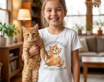 Kids Orange Tabby Cat Shirt | Funny Citrus Pun Toddler Tee