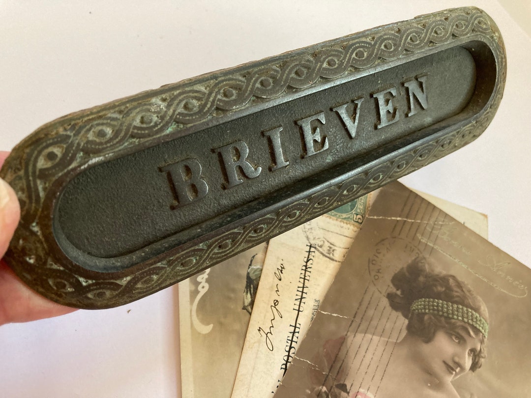 Antique Cast Iron Letter Box Flap Art Deco Cast Iron Mailbox Etsy