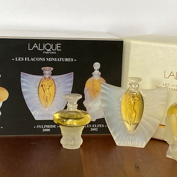 Vintage Lalique Perfume Les Introuvables The Ultimate Collection, Sylphide / Sirènes / Les Elfes, Miniature  Perfumes, Set of 3