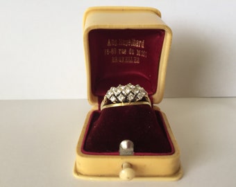 Antiek Celluloid Juweliers Ringdoosje, Antieke Ring Presentatie