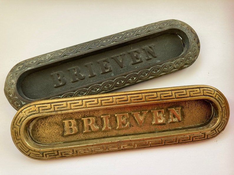 Antique Brass Letter Box Flap Art Deco Mailbox Letter Slot Etsy