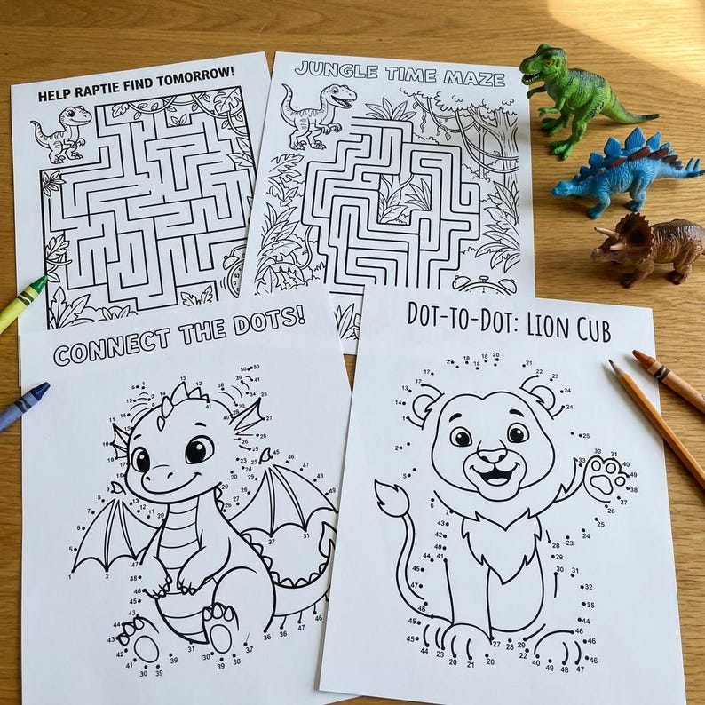 Milo Dinosaur Storybook Bundle | Coloring, Mazes, Dot-to-dot Activity ...