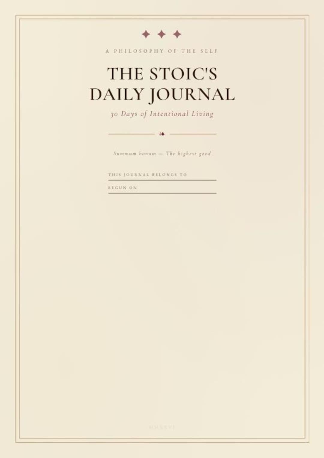 Stoic Daily Journal Printable | Marcus Aurelius Philosophy Planner (40 ...